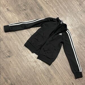 Adidas Black Jacket with White Accents